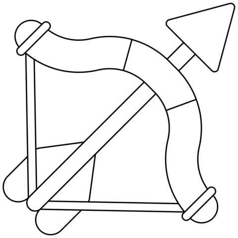 Bow And Arrow Emoji Coloring Page